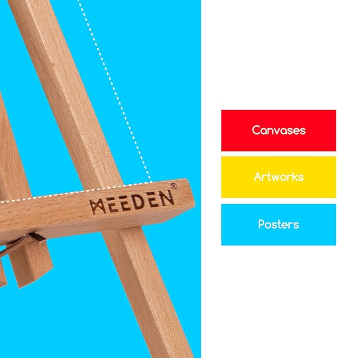 MEEDEN 12 Inch Small Tabletop Easel: 12 Pack Beech Wood Easel for Painting - Display Table Top Easel Canvas Stand for Painting Sign
