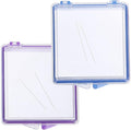 Kodrily 2Pcs Magnetic Needle Case Set, Magnetic Needle Holder with 4 Pins, 2.8x3 in Sewing Needle Case, Sewing Needle Holder, Needle Organizer for Cross Stitch Sewing Knitting