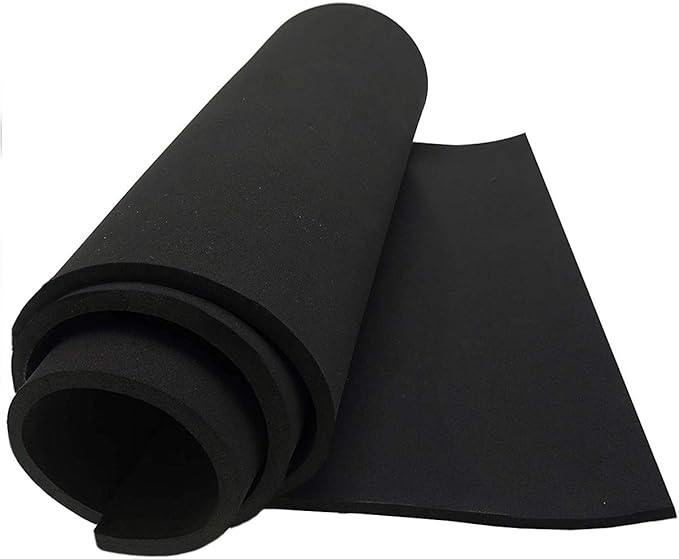 Dualplex Neoprene Sponge Foam Rubber Sheet 15x60 Inches x 1/2" Thick, Perfect Cosplay Roll Padding, DIY Project Sheet - Easy Cut Non-Adhesive Multi-Function Soundproof Rubber Foam