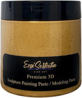 3D Sculpture Painting Paste|Texture Paste|Decorative Plaster|Ready to Use|Unique Metallic Pearl and Neon Colors|Ideal for Artwork|Stencil|Flowers|Texture and Art Relief|6 oz (Parmigiano)
