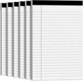 Note Pads 5x8 Small Legal Pads White Notepad, 6 Pack, Narrow Ruled Notepads, Micro Perforated Legal Writing Pads Memo Pad, 30 Sheet/Note Pad, Notebook Paper Tablet for School, Lined Legal Pad 5x8''