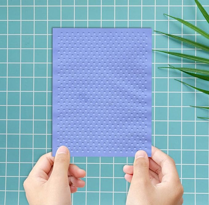 ALIBBON Dots Plastic Embossing Folders for Card Making, Dot Background Embossing Folders for DIY Scrapbooking, Dots Pattern Template Folders for Paper Craft Photo Album Decorations