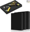 3 Pcs 16 x 12 x 2 Inches Foam Inserts for Cases - Polyurethane Foam Packing Foam Black Craft Foam Sheets for Packing Padding 2 Inch Thick for Camera Toolbox Storage