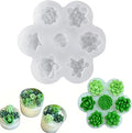 7 Cavity Succulent Silicone Mold for Candle Making,3D Silicone Cactus Succulents Leaves Candle Molds,Succulent Fondant Resin Molds for Candle Soaps Making, Wax Resin Casting,Cupcake