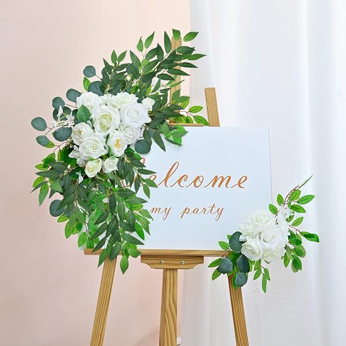 Artificial Italian Ruscus Greenery Stems, 30Pack Faux Green Leaf Garland Branches Hanging Greenery Spray for Wedding Bouquet Arch Table Centerpiece Home Decor (8 Laterals Stems-30Pack)