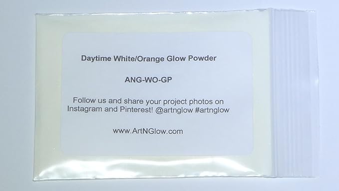Glow in The Dark Pigment Powder - Neutral and Fluorescent Color for Art Painting, Fine Art, Nail Art Paint, and DIY Crafts - Long Lasting 10+ Color Options - Neutral Orange - (1 Ounce/30 Grams)