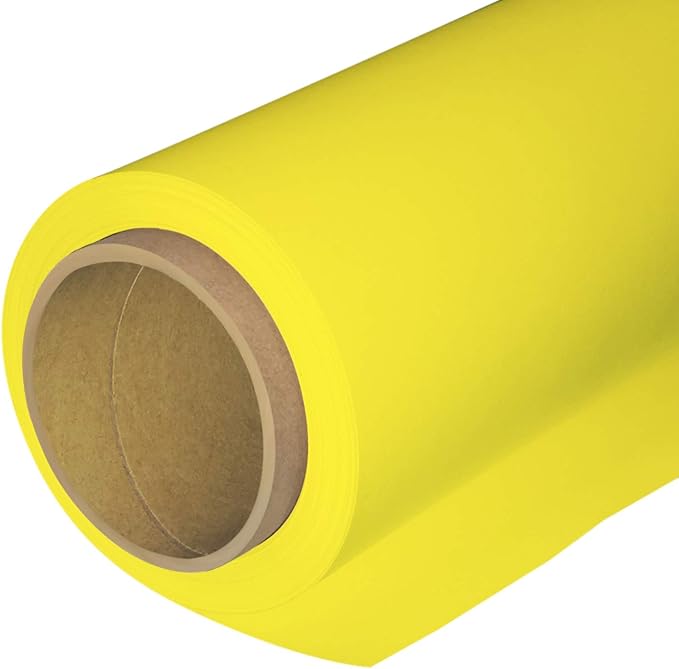 Seamless Photography Background Paper Roll, Yellow Photo Paper Backdrop for Photography, Video and Streaming (53''x16 'Aspen)