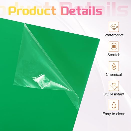 uxcell 3Pcs Acrylic Sheets 8x8 Inch Acrylic Panel 1/8 Inch-3mm Plastic Board for Picture Frames Sign Holders DIY Display Projects Craft, Green