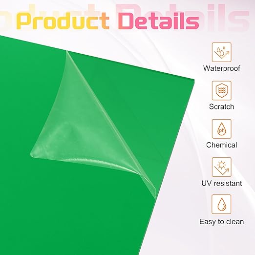 uxcell 2Pcs Acrylic Sheets 12x8 Inch Acrylic Panel 1/8 Inch-3mm Plastic Board for Picture Frames Sign Holders DIY Display Projects Craft, Clear Green