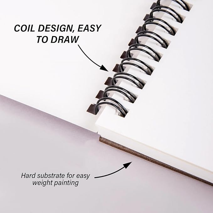 Deokke Sketchbook Top Spiral Bound Sketch Pad, 9 x 12 inch,100GSM Thick Paper,50 Sheets 100 Pages,Art Sketch Book Aesthetic Cute Drawing Writing Paper for Girls Women-Flower