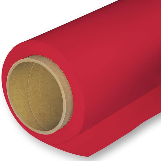 Huamei Seamless Photography Background Paper, Red Photo Backdrop Paper 53 Inches Wide x 16 Feet, (4.4x16 Feet) (Scarlet)