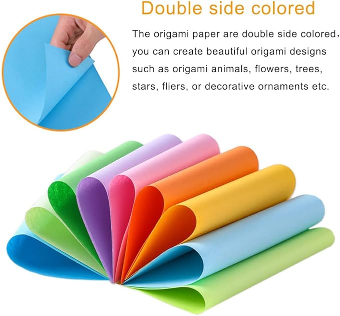 A4 Origami Paper Pink 100 Sheets, 8.27×11.7 inch Double Sided Color Easy Fold Big Origami Paper A4 Colored Copy Papers Thin 70gsm for Beginners, DIY handwork Art and Craft Projects (210 x 297 mm)