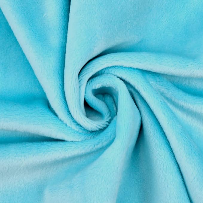 kullaloo Plush Fabric | Solid Turquoise Minky Fabric for Sewing | Super Soft Cuddle Material | 39.5x29.5 | Plushies, Baby Blankets, Pillows, Dog Beds, Cat Beds, Beanies, Baby Accessories, Apparel