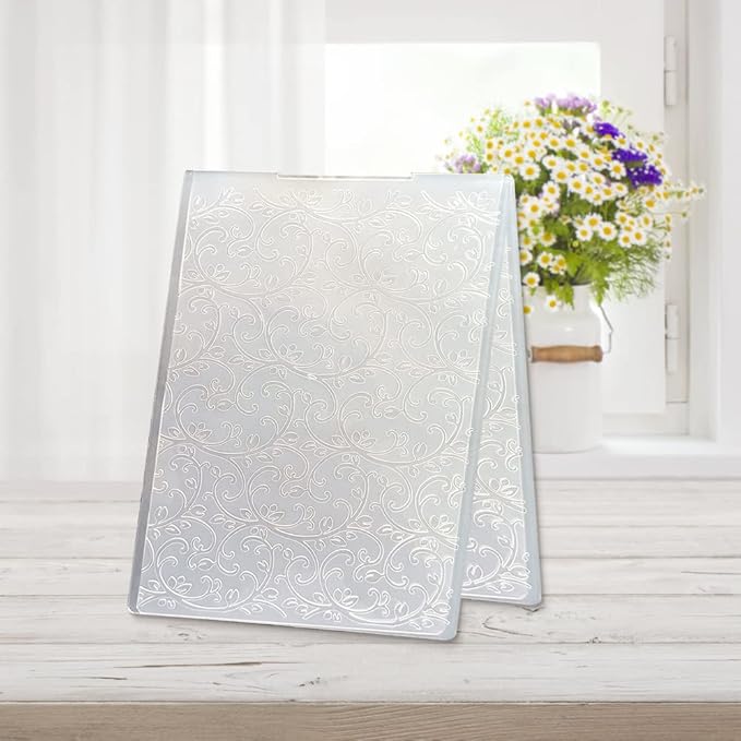 Hying 3-D Textured Impressions Background Embossing Folder, Christmas Ball Pattern Plastic Embossing Folder Template for Card Making Scrapbooking Paper Craft Album Stamps DIY Décor