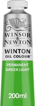 Winsor & Newton Winton Oil Color, 200ml (6.75-oz) Tube, Permanent Green Light