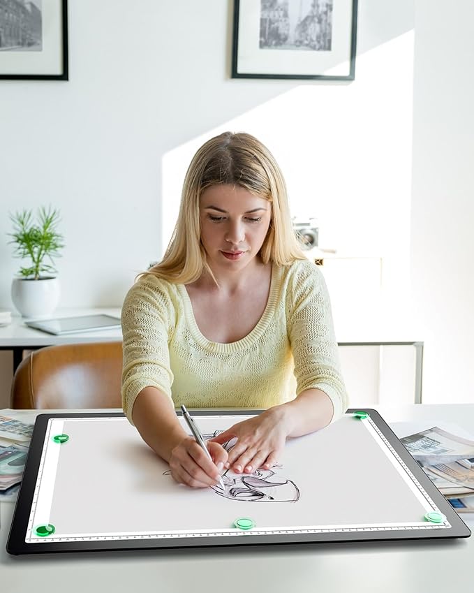 Rechargeable A2 Extra Large Diamond Art Light Board,Bawaslom Light Pad for Tracing with 5000mAh Battery,Magnetic Attraction,Lightbox for Tracing and Drawing,Sketching,Diamond Painting,Weeding Vinyl