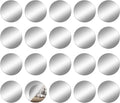 DARENYI 20Pcs Glass Round Mirror Tiles, 4 inch Small Circle Mirrors Self Adhesive Mirror Stickers Glass Mirror Plates, Mirror Sheets for Walls Decor Wedding Table Centerpieces DIY Crafts Mosaic