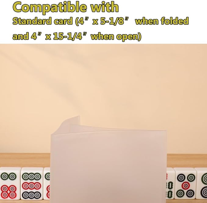 aoG Mahjong Card Holder, Standard Print, 1 Pcs, for Mah Jongg Hands and Rules, Non Glare, PVC Plastic, Soft, Durable, 2025