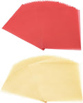 PATIKIL 60 Sheets Vellum Paper 8.5x11inches, Printable Translucent Paper 100GSM Colored for Invitations Laser Inkjet Printing Card Making Crafting Wedding Tracing, Red/Beige Gold