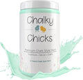 Chalky Chicks All-in-One Chalk Paint for Furniture or Cabinet - 32 Fl Oz - Matte Finish Wintergreen (Mint) for Metal, Wood Furniture Paint - No Sanding All-in-One for Home Decor & Crafts, USA Made
