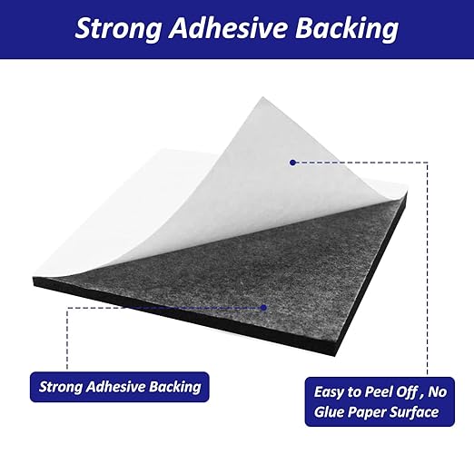 Foam Padding Sheets with Adhesive Backing - Self Stick Neoprene Insulation Foam,4PCS 3/4 Inch Thick X 4 Inch Long X 4 Inch Wide - Closed Cell Foam Sheet Square Pad