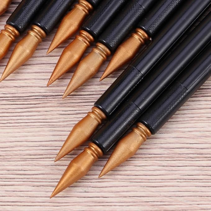 EXCEART Scratch Brush 10 Pcs Set Black Plastic Scratch Painting Pens for Art Drawing and DIY Creative Project Scratchboard Tools