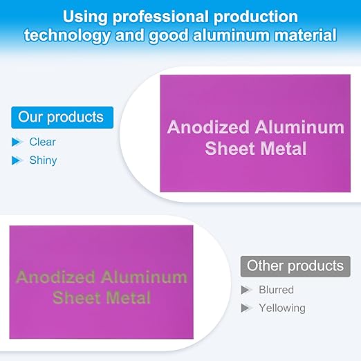 PATIKIL 8x12 Inch Anodized Aluminum Sheet Metal, 3Pcs Laser Plates Engraving Blanks 0.5MM Thin Rectangle for Crafting DIY House Laser Engraving, Purple
