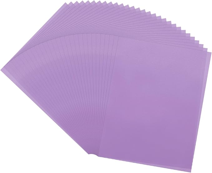 MECCANIXITY 60 Sheet Colored Vellum Paper 8.5" x 11", 100gsm Translucent Printable Vellum Sheets for Printing Wedding Invitations Inkjet Laser Printer, Purple