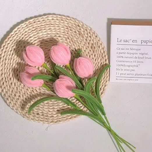 100 Pieces Pipe Cleaners Chenille Stem, Pastel Pink Color Pipe Cleaners Set for Pipe Cleaners DIY Arts Crafts Decorations, Chenille Stems Pipe Cleaners (Pink)