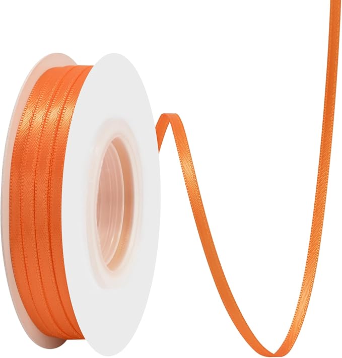 Torrid Satin Ribbon 1/8" X 50 Yards Solid Color Double Faced Ribbons Perfect for Crafts Wedding Decor Bow Making Arts Sewing and More