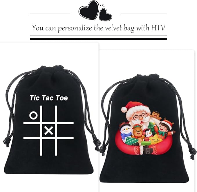 HRX Package 20pcs Velvet Drawstring Bags, 5x7 inches Velvet Pouches for Jewelry Gift Packaging (Black)