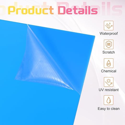 uxcell 3Pcs Acrylic Sheets 12x6 Inch Acrylic Panel 1/8 Inch-3mm Plastic Board for Picture Frames Sign Holders DIY Display Projects Craft, Blue