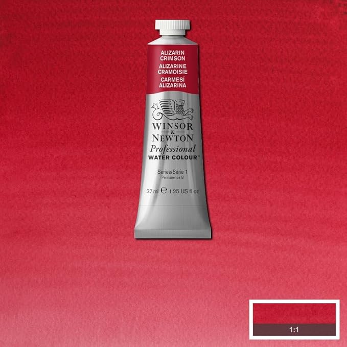 Winsor & Newton Professional Watercolor, 37ml (1.25-oz) Tube, Alizarin Crimson