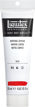 Liquitex Professional Heavy Body Acrylic Paint, 4.65-oz (138ml) Tube, Naphthol Crimson