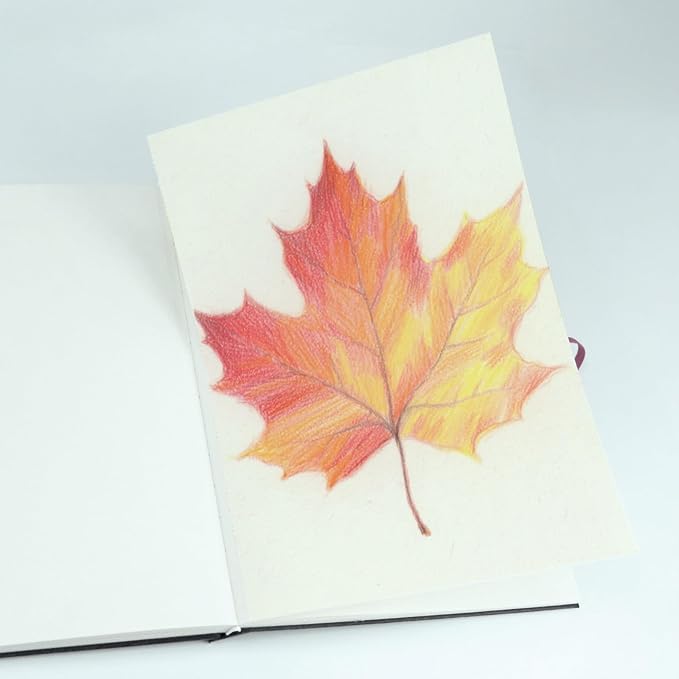 CuppaClip Sketch Book Hardcover Drawing Pad 300GSM Acid-Free Paper Spiral Bound Sketchbook 50 Sheets/100 Pages Art Supplies (Hardcover, 8.3x11.8in)