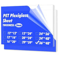 Art3d (2 Pack) 1/8" Thick Plexiglass Sheets - 36" x 48" PET Clear Acrylic Sheets for Art Design，Craft Projects, Signs, DIY in Home, Wedding, Festival,Party,Office