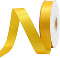 Maize Yellow Satin Ribbon 1" X 50 Yards Solid Color Double Faced Ribbons Perfect for Crafts Wedding Decor Bow Making Arts Sewing and More