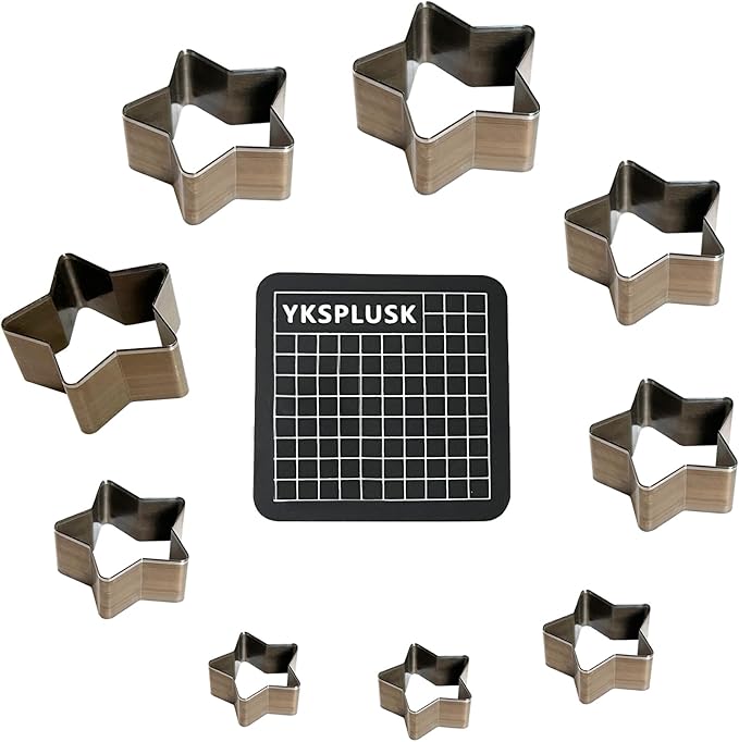 9 PCS Hollow Punch Cutter Set9 Sizes Star Shape Leather Cutting Dies Cutter ToolCutting Mold Punching Die Set for DIY Leather CraftLeather Cutter Hollow Punching Tool with Plastic Box SCS009