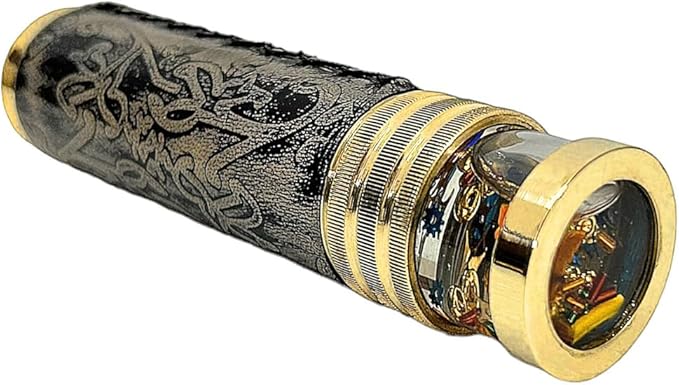 J. Scott London Handmade Liquid Kaleidoscope Brass Kaleidoscope for Educational Vintage Collection Gift for Kids and Adults