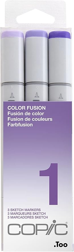 Copic Sketch, Alcohol-based Markers, 3pc Set, Color Fusion #1