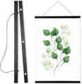 WITCOLOR Magnetic Poster Hanger Frame, 24x36 24x30 24x16 24x18 Black Wood Wooden Magnet Canvas Artwork Print Dowel Poster Hangers Frames Hanging Kit (Black, 24")
