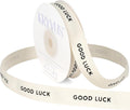 Good Luck Ribbon - 5/8 Inch x 12 Yards Natural Twill Tape Ribbon, Cotton Herringbone Ribbons for Gift Wrapping, Birthdays, Weddings, Christmas, Anniversaries, Valentine's Day, Mother's Day