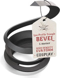 The Foamory's Instant Edge EVA Foam Pre Cut Low Profile Triangle Bevel. 5-30mm x 1M Black EVA Beveled Trim Saves Time on Cosplay, Costume Edges and Armor Detail. High Density 85kg/m³ Craft Foam Dowel