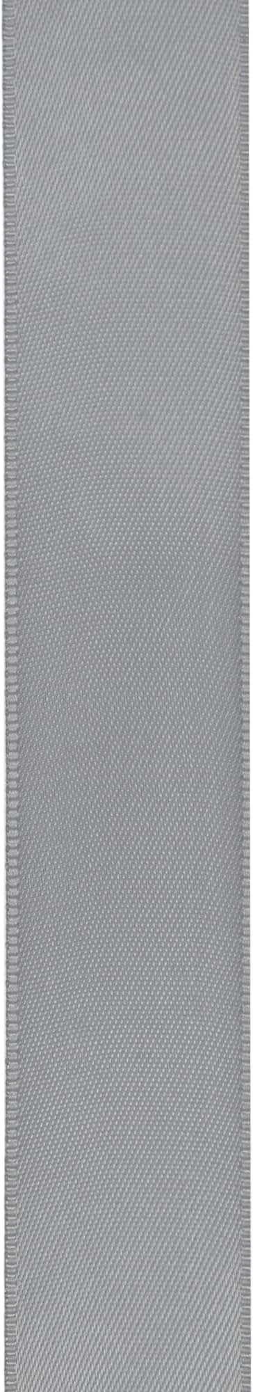 LIUYAXI Silver Double Faced Satin Ribbon, 1/4" X Continuous 50 Yards, Thin Ribbons Perfect for Gift Wrapping Wedding Invitation Card Hair Bows Tag Floral Arrangement DIY Craft