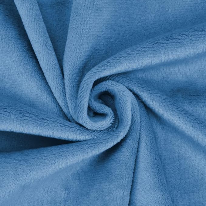 kullaloo Plush Fabric | Solid Dusk Blue Minky Fabric for Sewing | Super Soft Cuddle Material | 39.5x29.5 | Plushies, Baby Blankets, Pillows, Dog Beds, Cat Beds, Beanies, Baby Accessories, Apparel