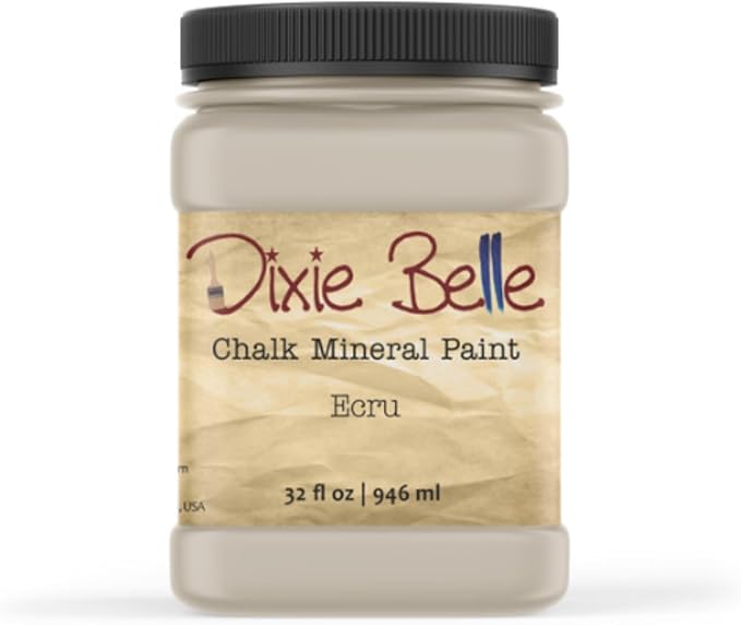 Dixie Belle Paint Company Chalk Finish Furniture Paint – Ecru (32oz) – Matte Chic Chalk Mineral DIY Furniture Paint