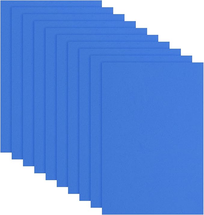 uxcell 10 Pcs Dark Blue EVA A4 Foam Sheets Crafts, 12 x 8 Inch Foam Paper for DIY Crafts Project Classroom Scrapbook Art Cards Home Office Decoration (2mm Thick)