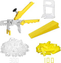 DGSL Tile Leveling System with Tile Plier - 300-Piece Tile Spacers Clips and 100-Piece Reusable Wedges - Tile Tools Set for Stone Installation (1/16 Inch Tile Spacers)