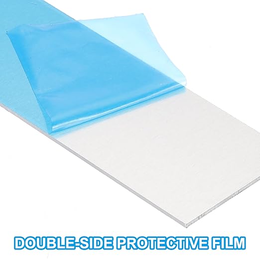PATIKIL 6061 T651 Aluminum Sheet Metal 12 x 12 x 1/32(0.0315") Inch 3Pcs Flat Plain Aluminum Plate Covered Stock with Protective Film, Heat Rectangle 0.8MM for Lndustry Crafting