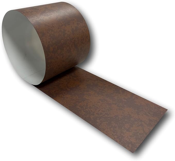 Eagle 1-24 Gauge KYNAR 500 Sheet Metal Flashing Rolls-10 FT Long-Heavy Duty-Commercial Grade-Roofing Flashing, Fascia Cover, Coping Cap-Multiple Sizes (24" x 10 FT, Western Rust)
